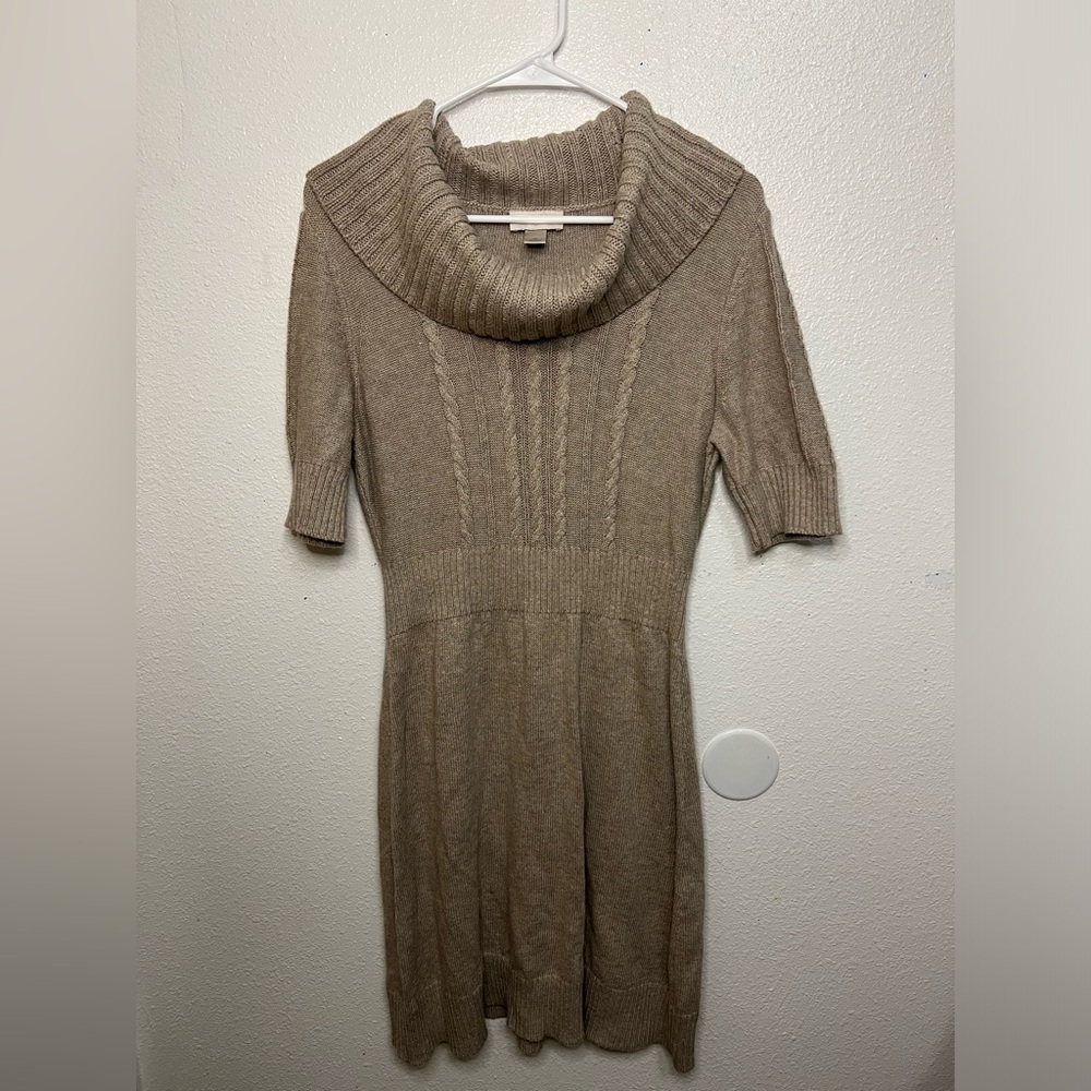 Loft Knit Turtleneck Sweater Dress